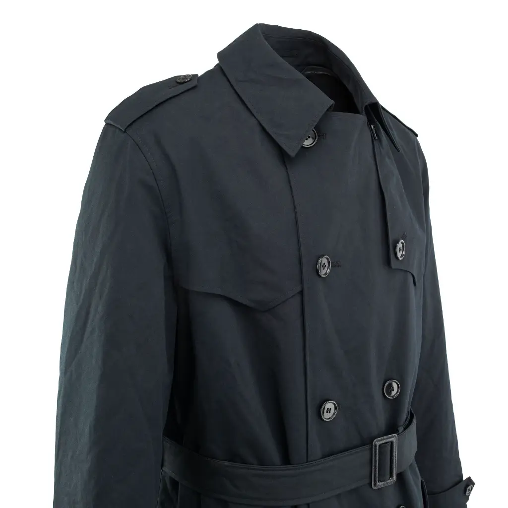 DOUBLE SHADE TRENCH COAT(－) Dutch Black Trench Coat w/ Liner | Issued | Swiss Link